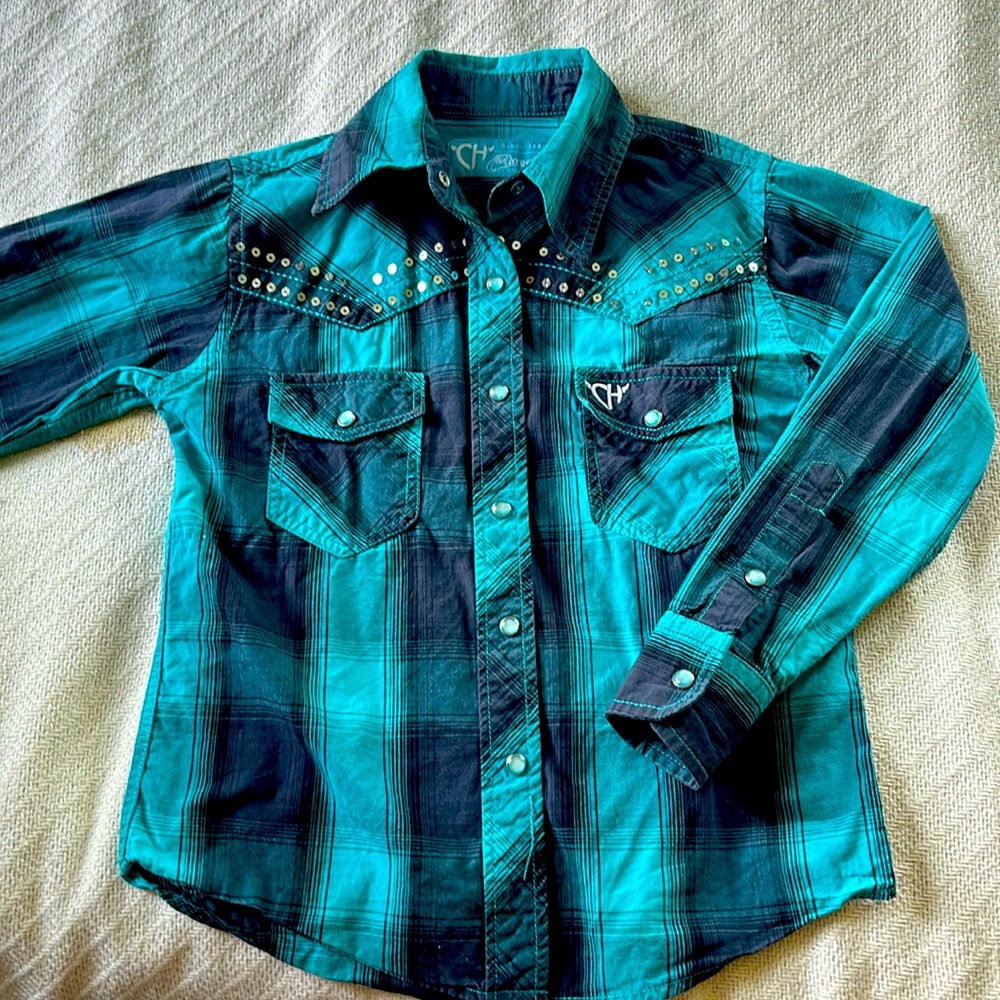 Cowgirl button down western show shirt